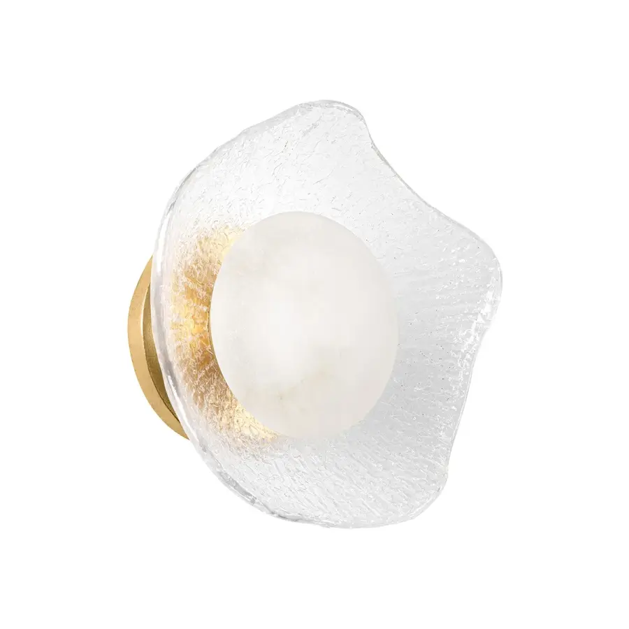 Almandine LED Wall Sconce in Vintage Gold Leaf