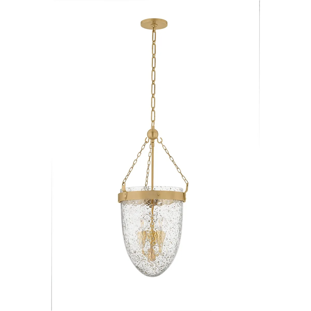 Angus Three Light Lantern in Vintage Brass