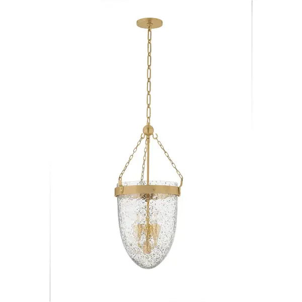 Angus Three Light Lantern in Vintage Brass