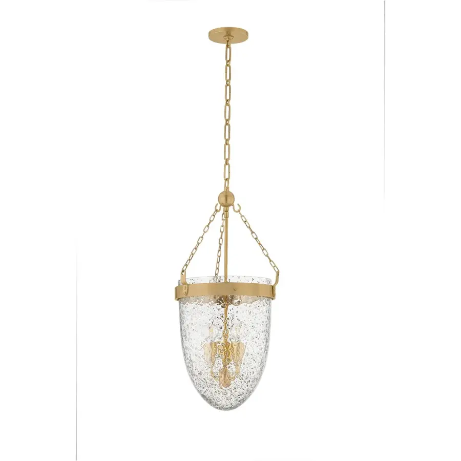 Angus Three Light Lantern in Vintage Brass