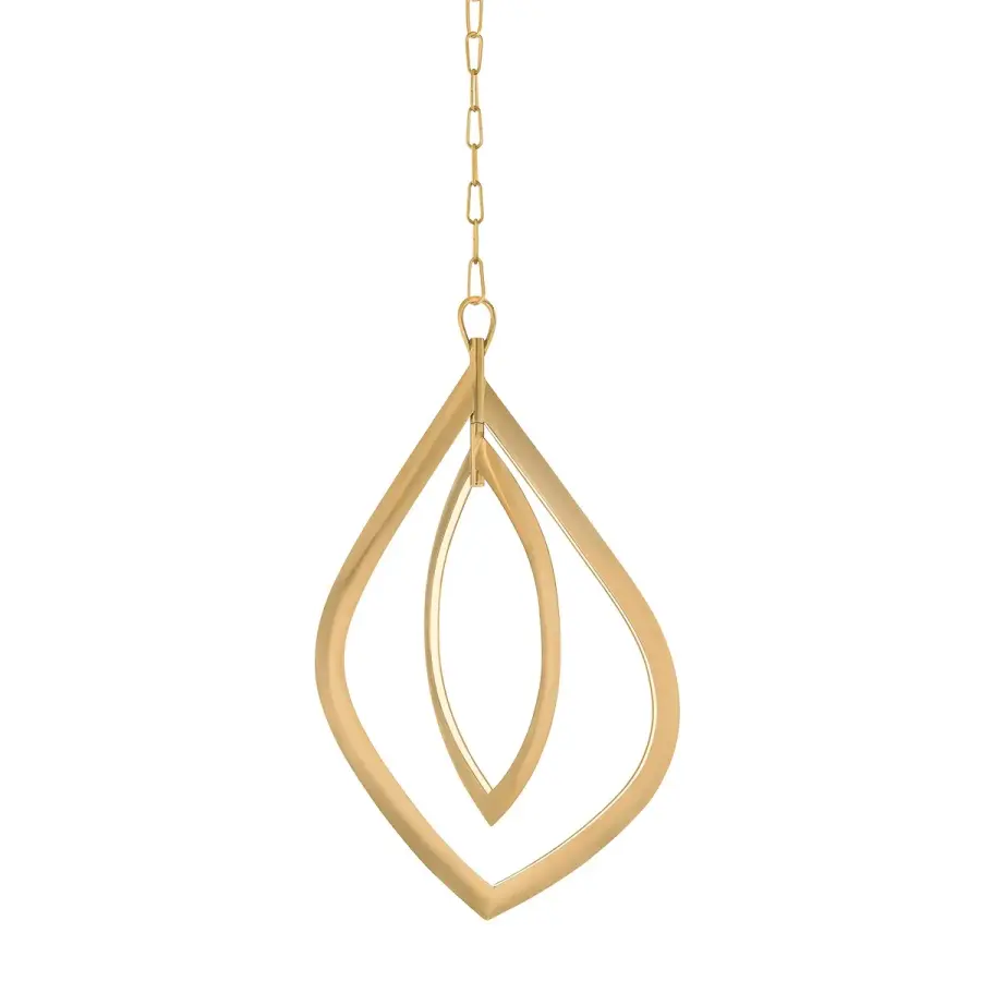 Arles LED Chandelier in Vintage Brass