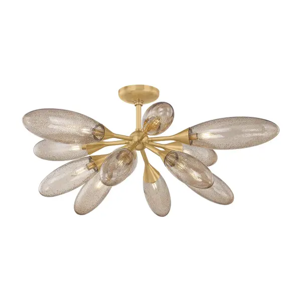 Cordoba 12-Light Semi-Flush Mount in Vintage Brass