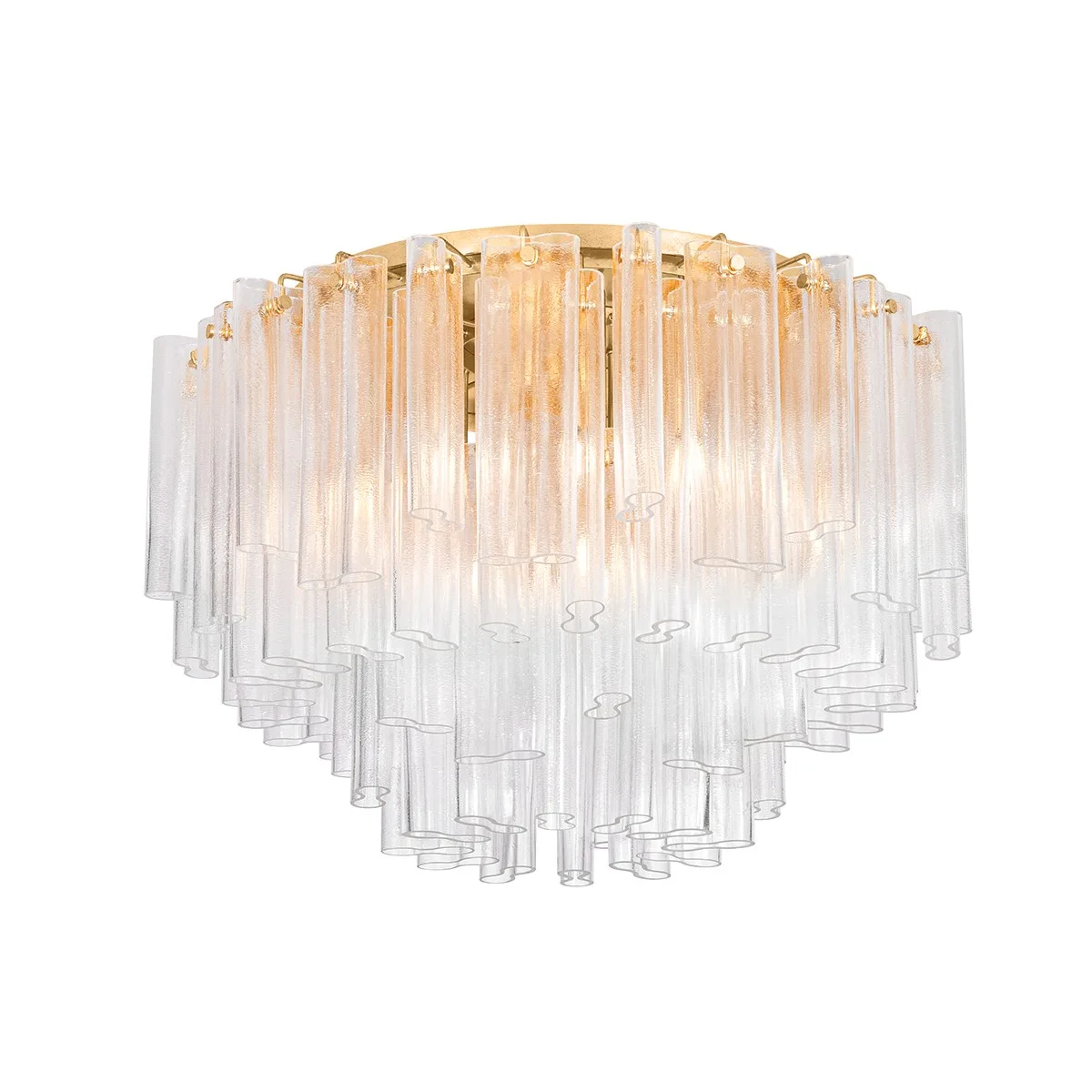Varenna 15-Light Semi-Flush Mount in Vintage Gold Leaf