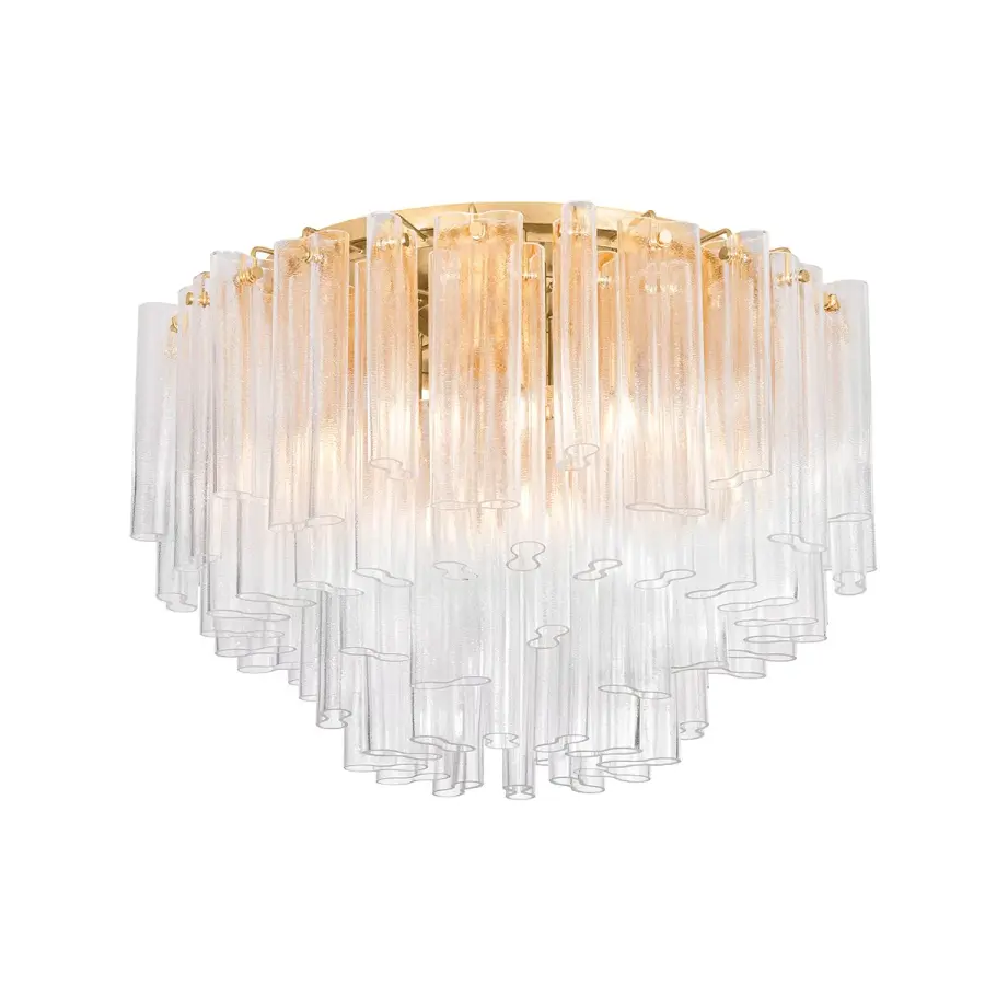 Varenna 15-Light Semi-Flush Mount in Vintage Gold Leaf