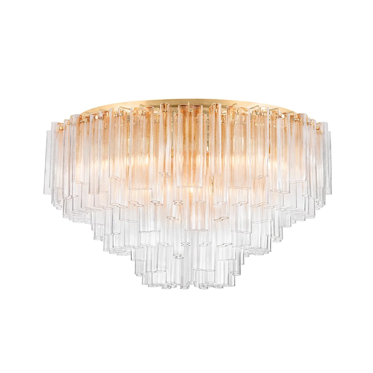 Varenna 39-Light Semi Flush Mount in Vintage Gold Leaf