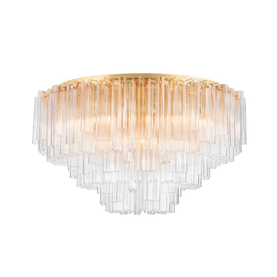 Varenna 39-Light Semi Flush Mount in Vintage Gold Leaf