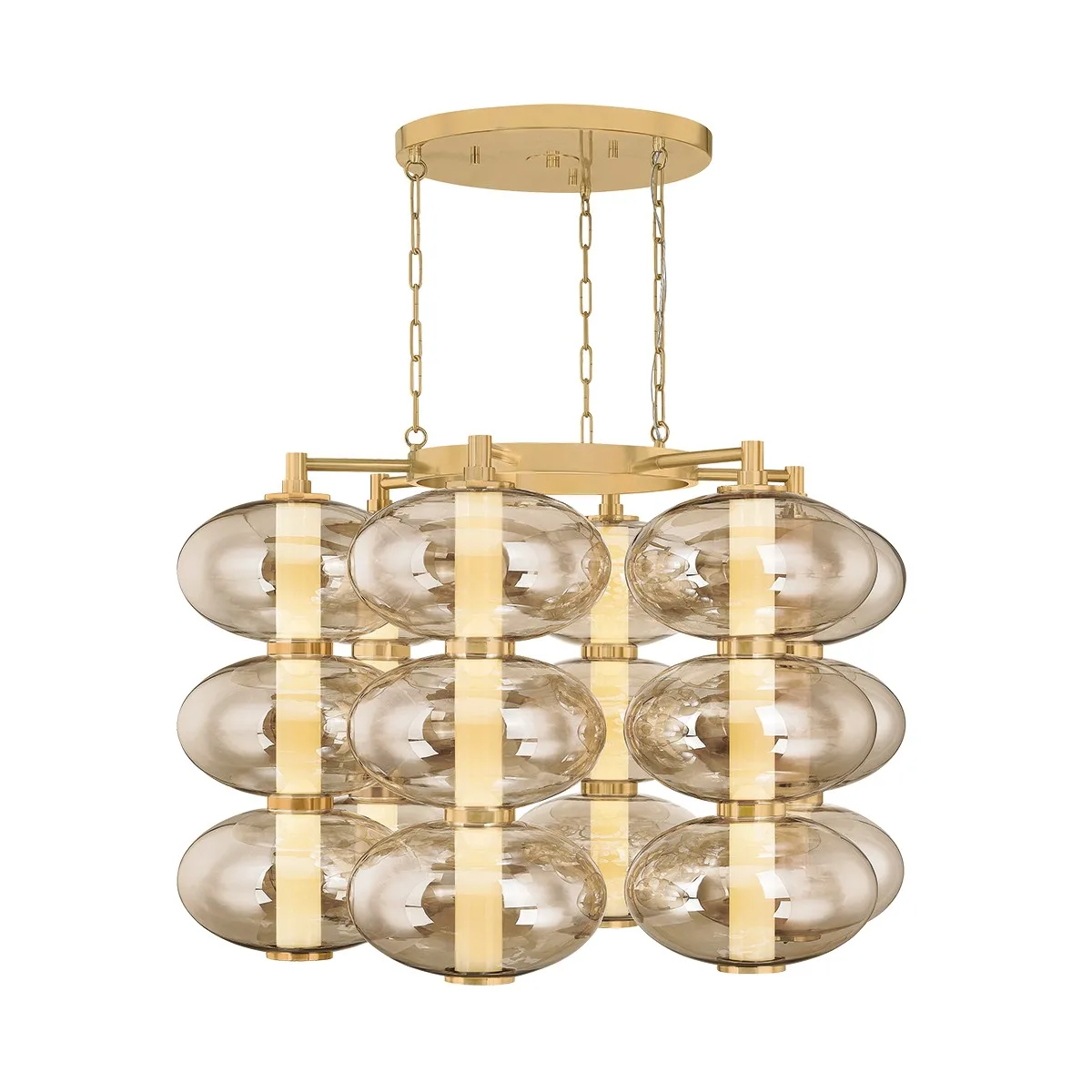 Toulouse LED Chandelier in Vintage Brass