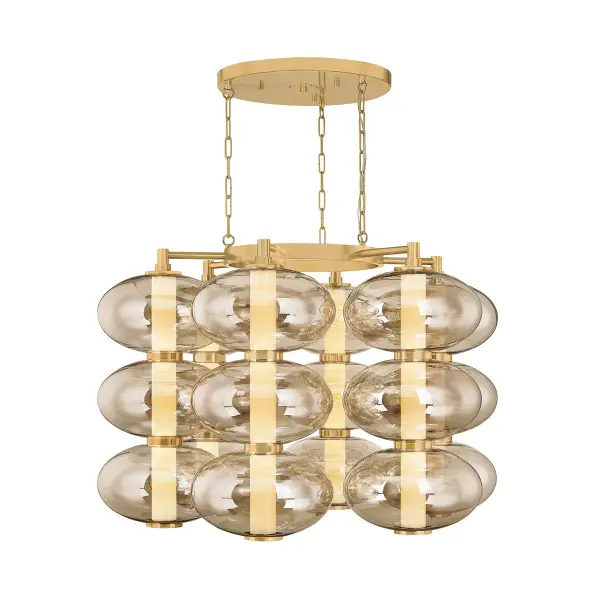 Toulouse LED Chandelier in Vintage Brass