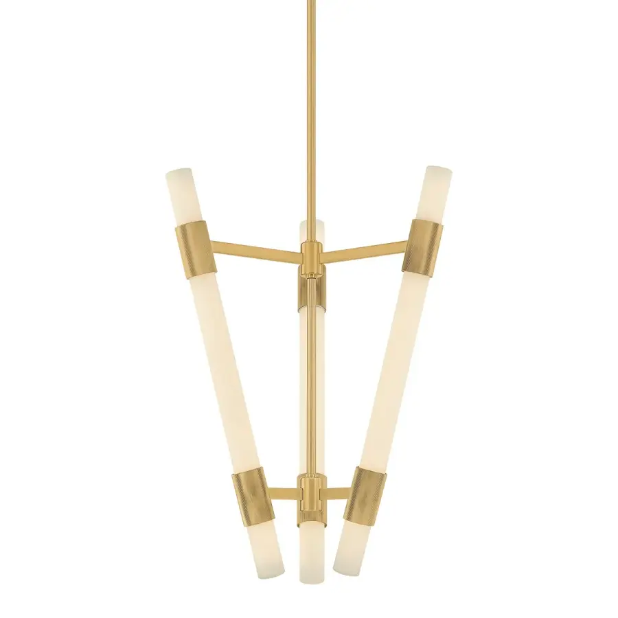 Krakow LED Lantern in Vintage Brass