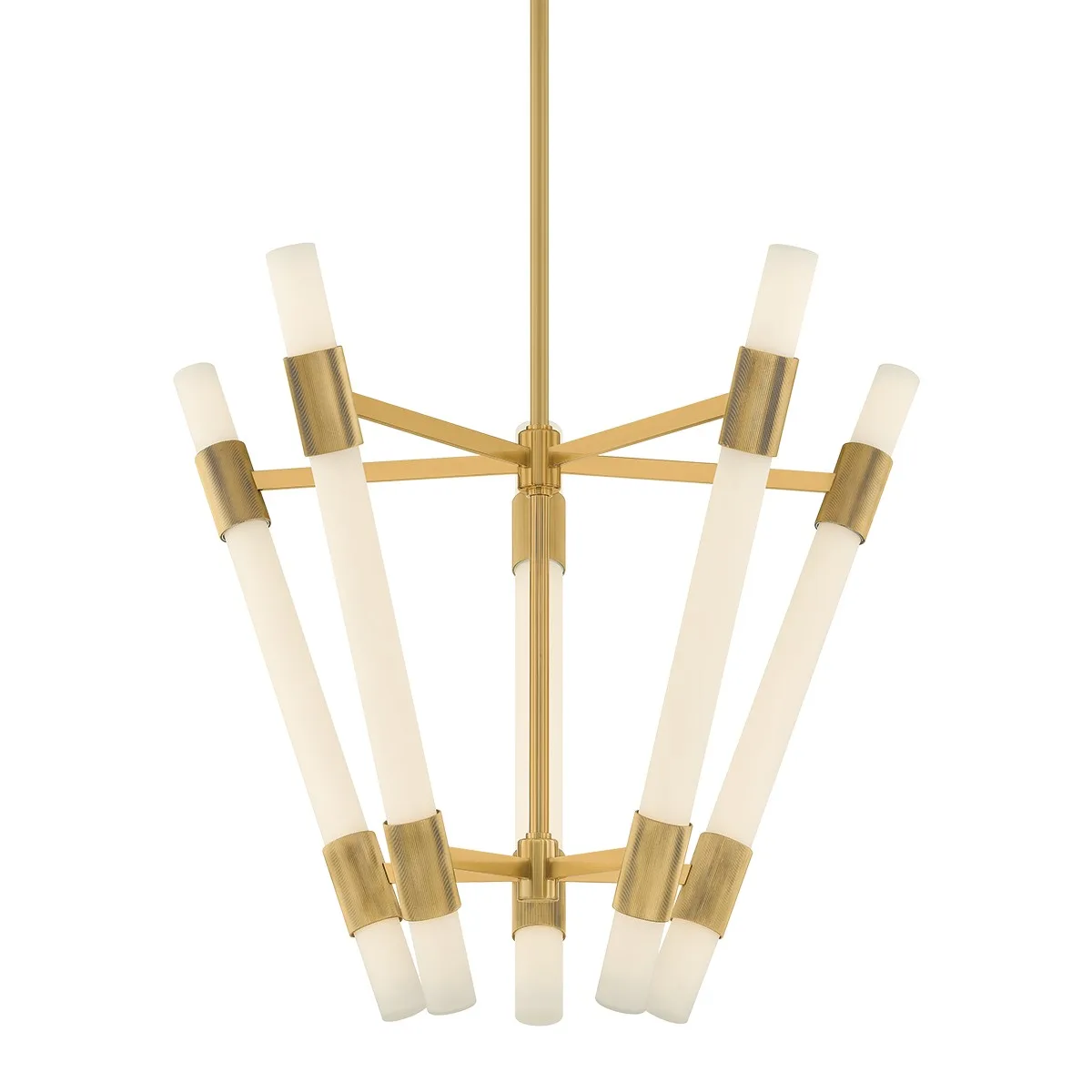 Krakow LED Chandelier in Vintage Brass