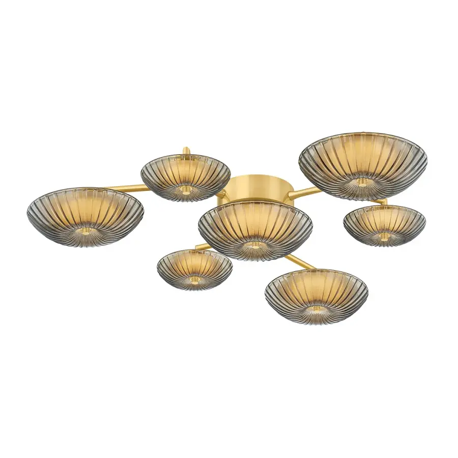 Birmingham LED Flush Mount in Vintage Polished Brass