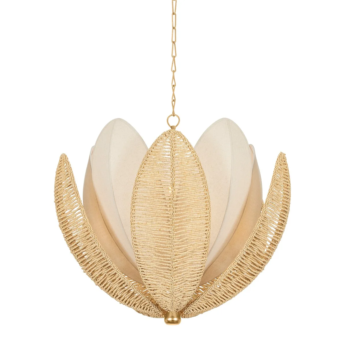 Costa Brava 10-Light Chandelier in Vintage Gold Leaf