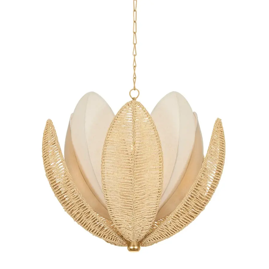 Costa Brava 10-Light Chandelier in Vintage Gold Leaf