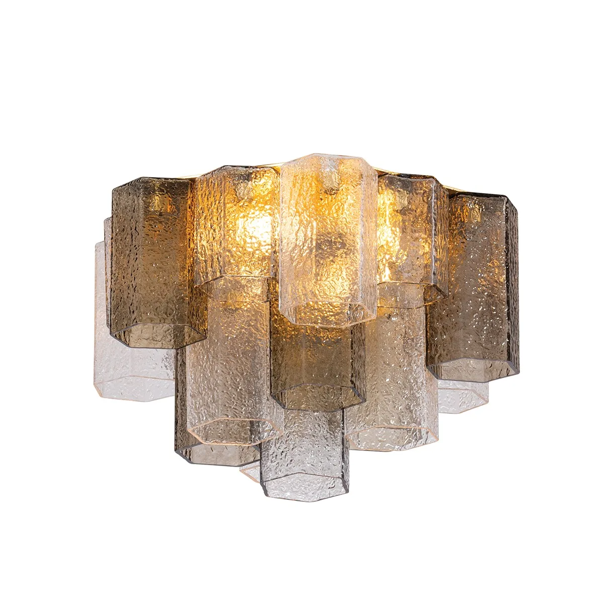 Helsinki Four Light Semi Flush Mount in Vintage Gold Leaf