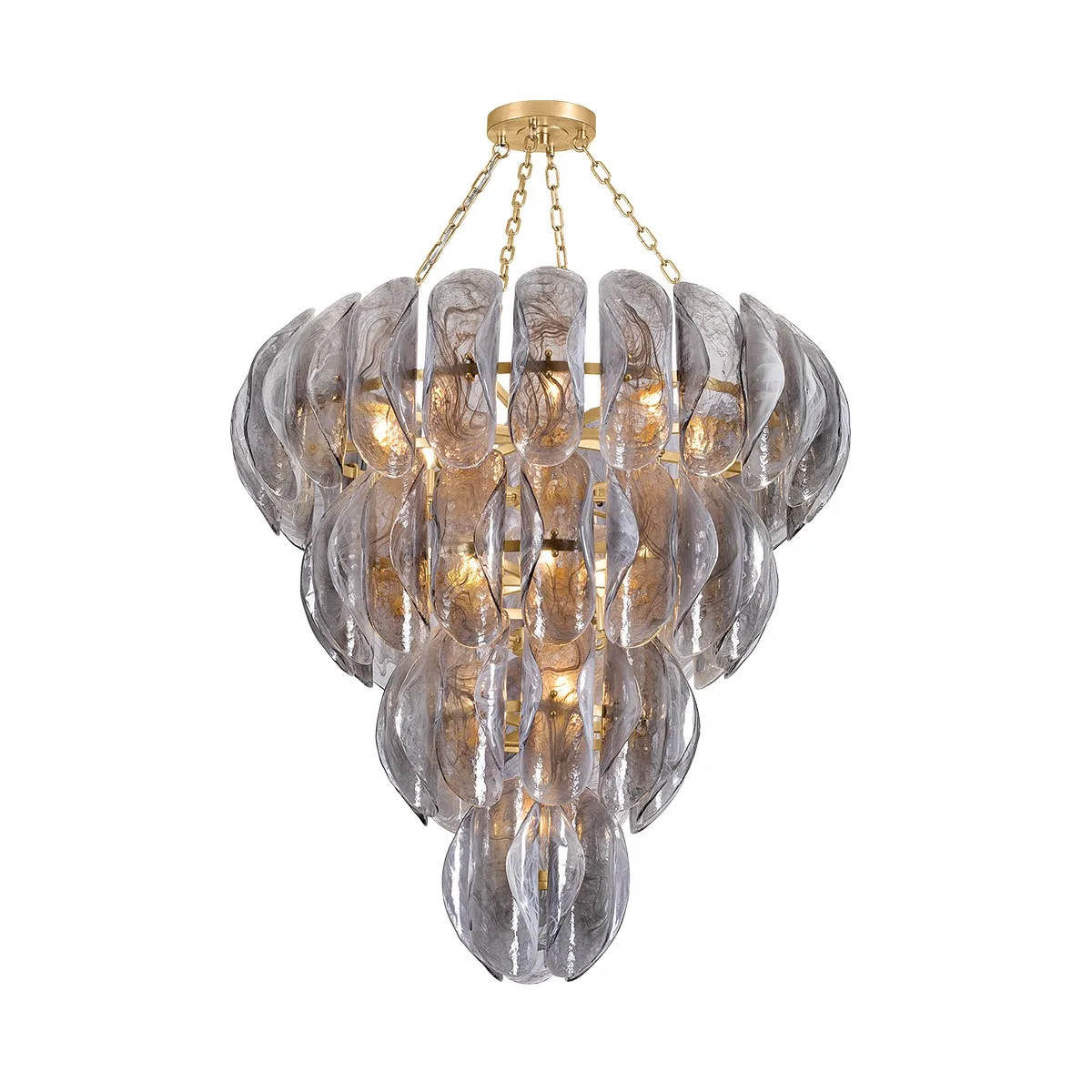 Anatase 18-Light Chandelier in Vintage Gold Leaf