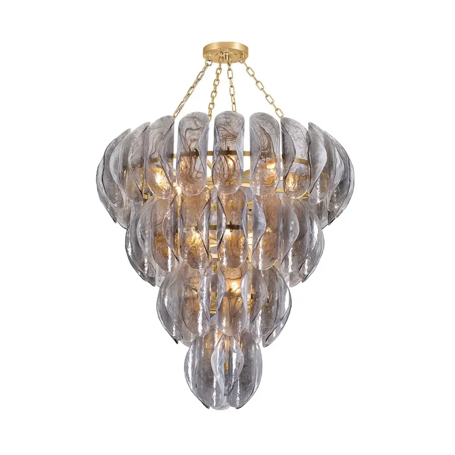 Anatase 18-Light Chandelier in Vintage Gold Leaf