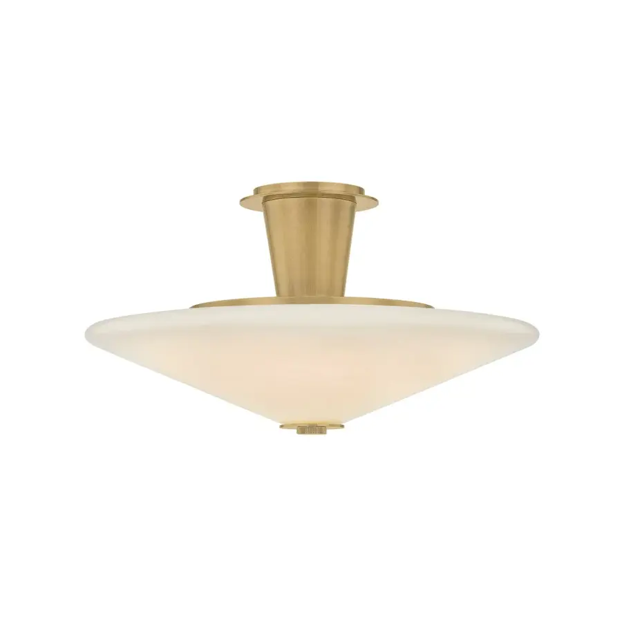 Cologne LED Flush Mount in Vintage Brass