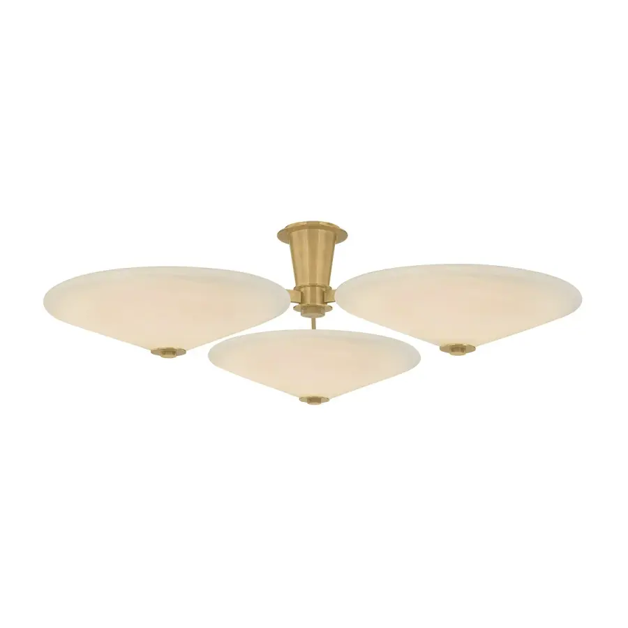Cologne LED Flush Mount in Vintage Brass