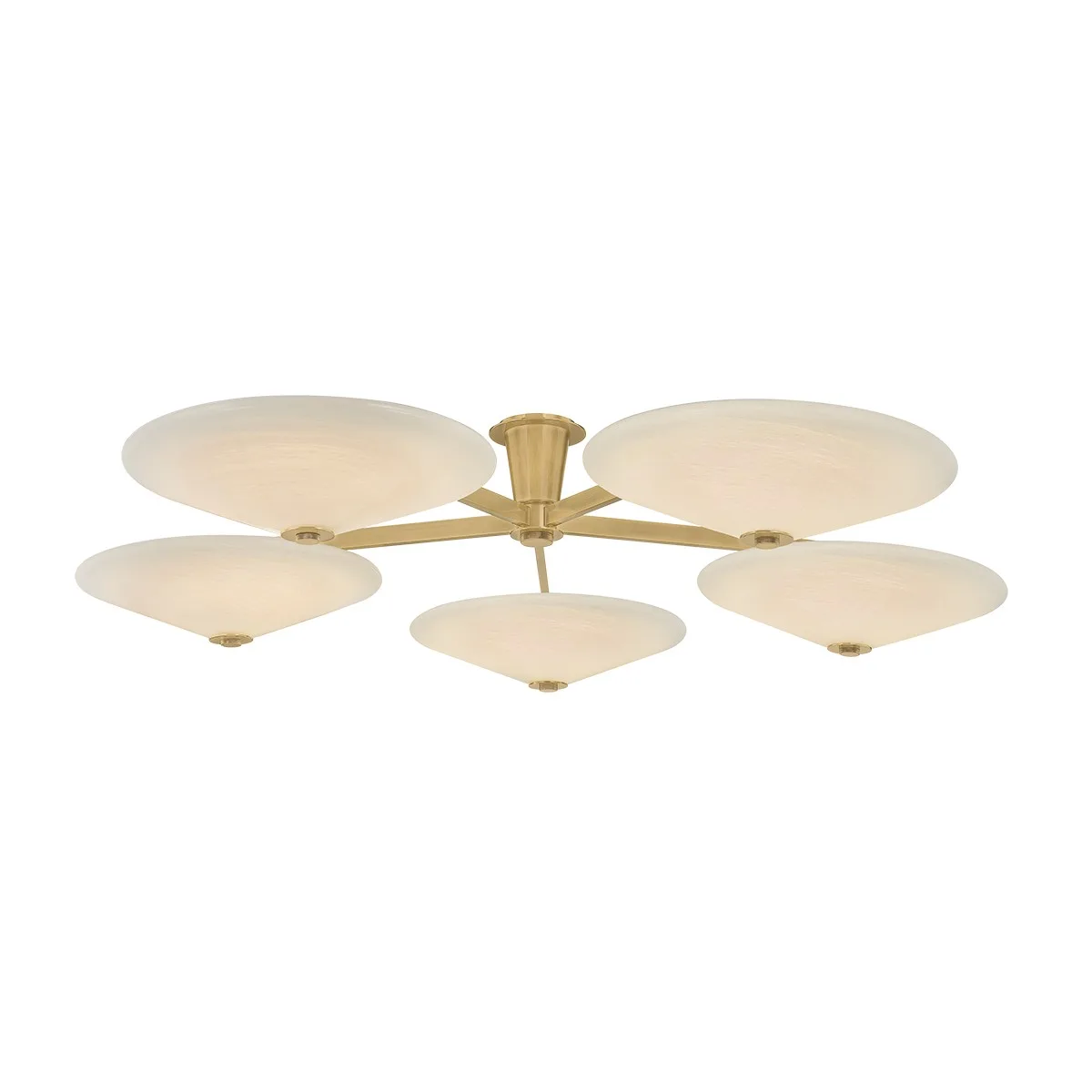 Cologne LED Flush Mount in Vintage Brass