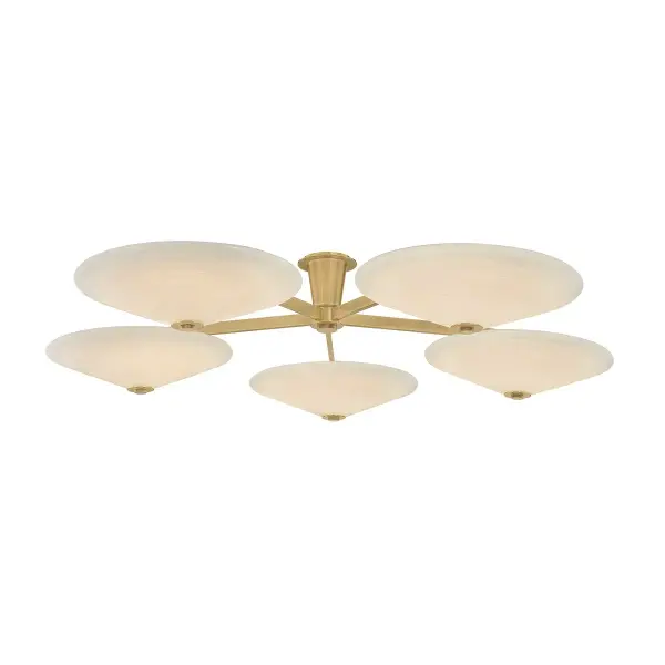 Cologne LED Flush Mount in Vintage Brass