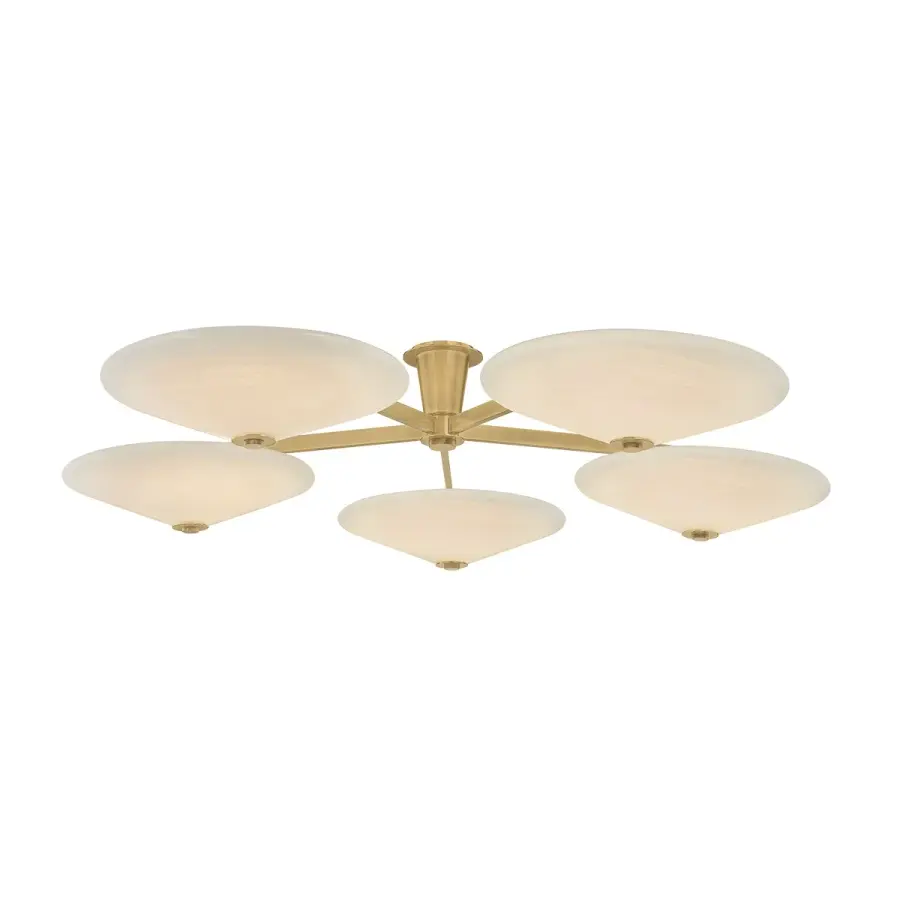 Cologne LED Flush Mount in Vintage Brass