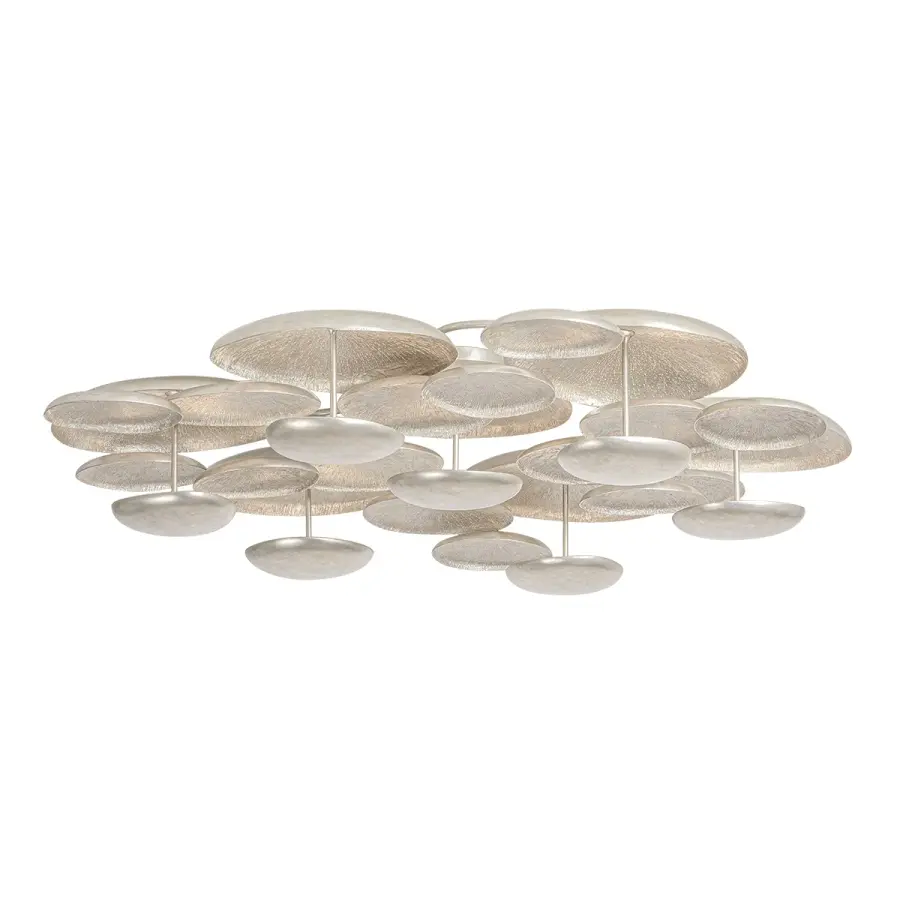 Fistral LED Semi Flush Mount in Textured Warm Silver Leaf