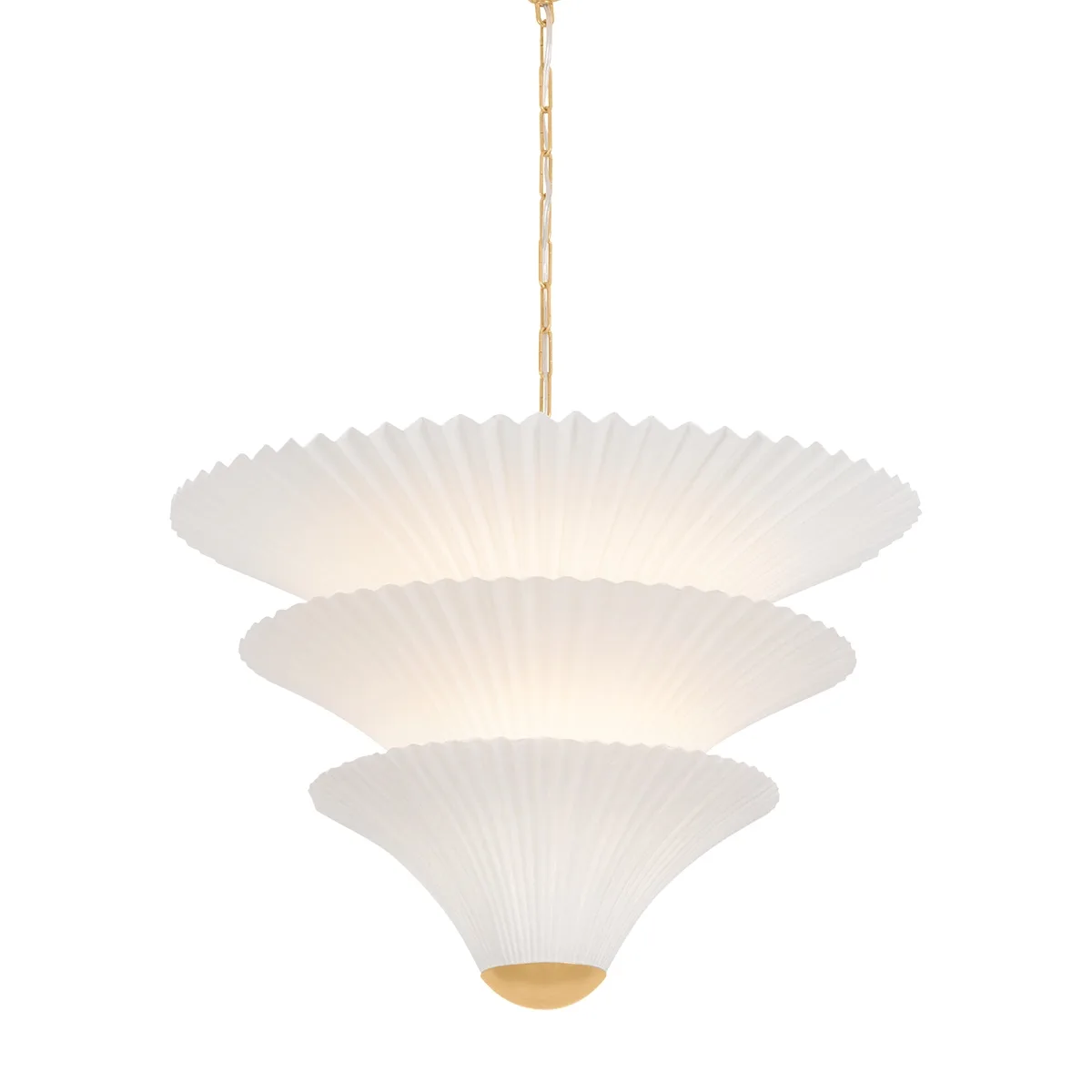 Belluno Two Light Chandelier in Vintage Gold Leaf