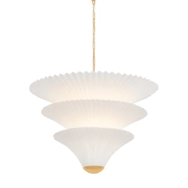 Belluno Two Light Chandelier in Vintage Gold Leaf