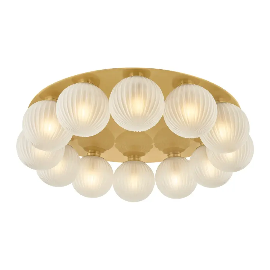 Vernazza 12-Light Flush Mount in Vintage Polished Brass