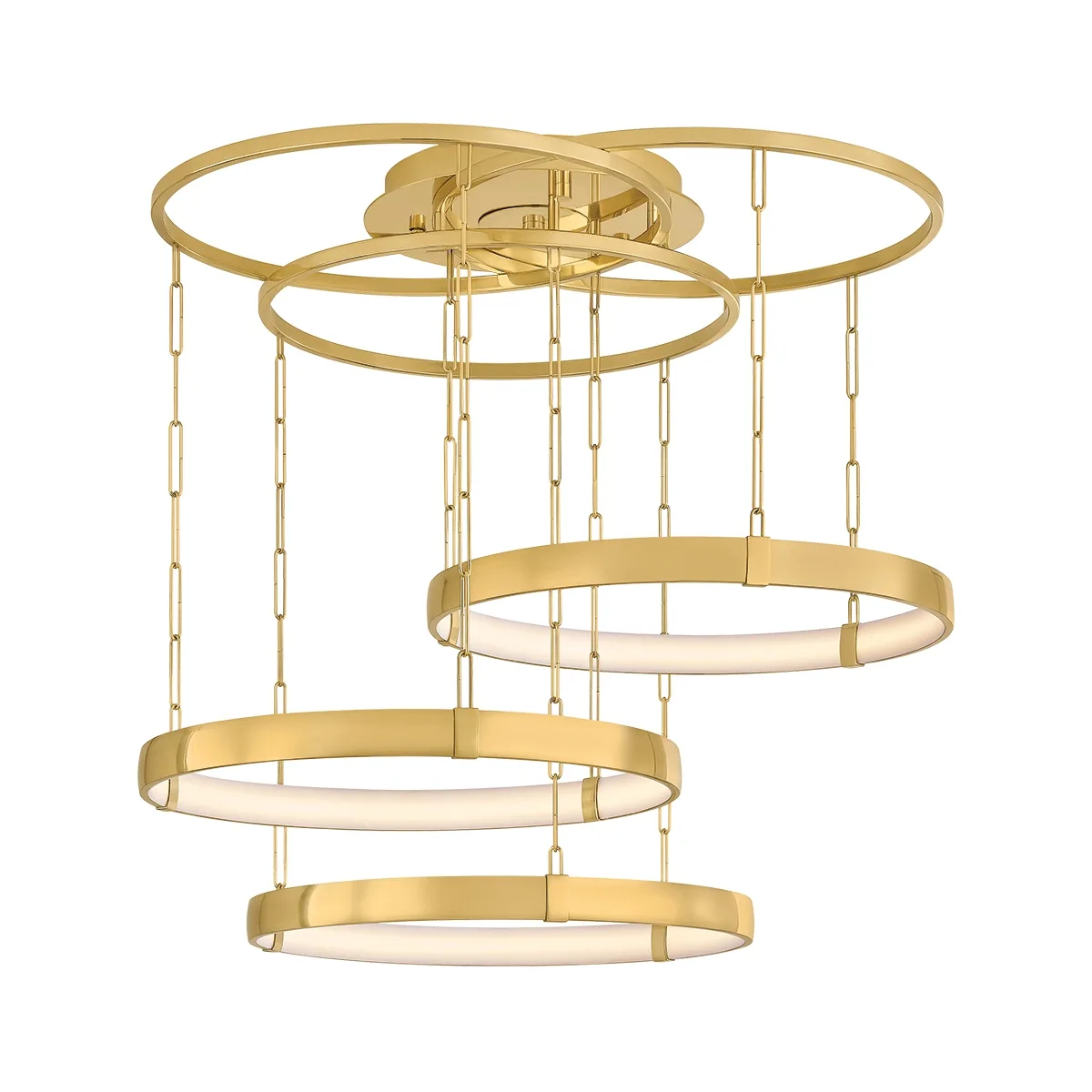 Chiasso LED Chandelier in Vintage Polished Brass
