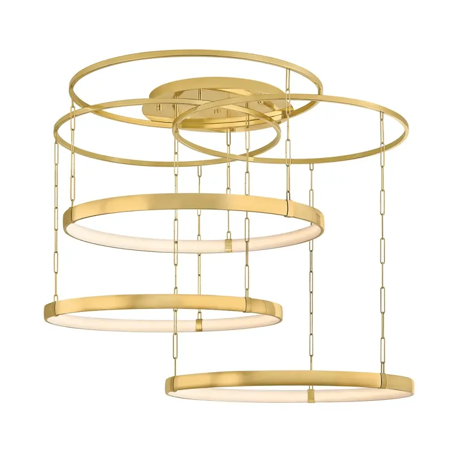 Chiasso LED Chandelier in Vintage Polished Brass