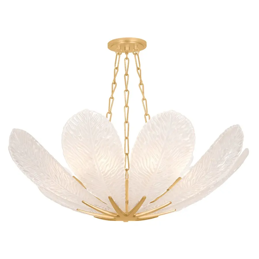 Galena 9-Light Chandelier in Vintage Gold Leaf