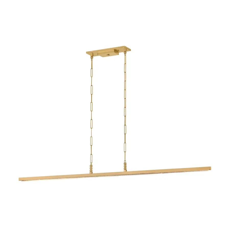 Cortina LED Linear Pendant in Vintage Brass