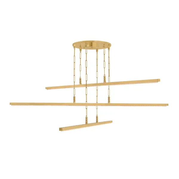 Cortina LED Chandelier in Vintage Brass