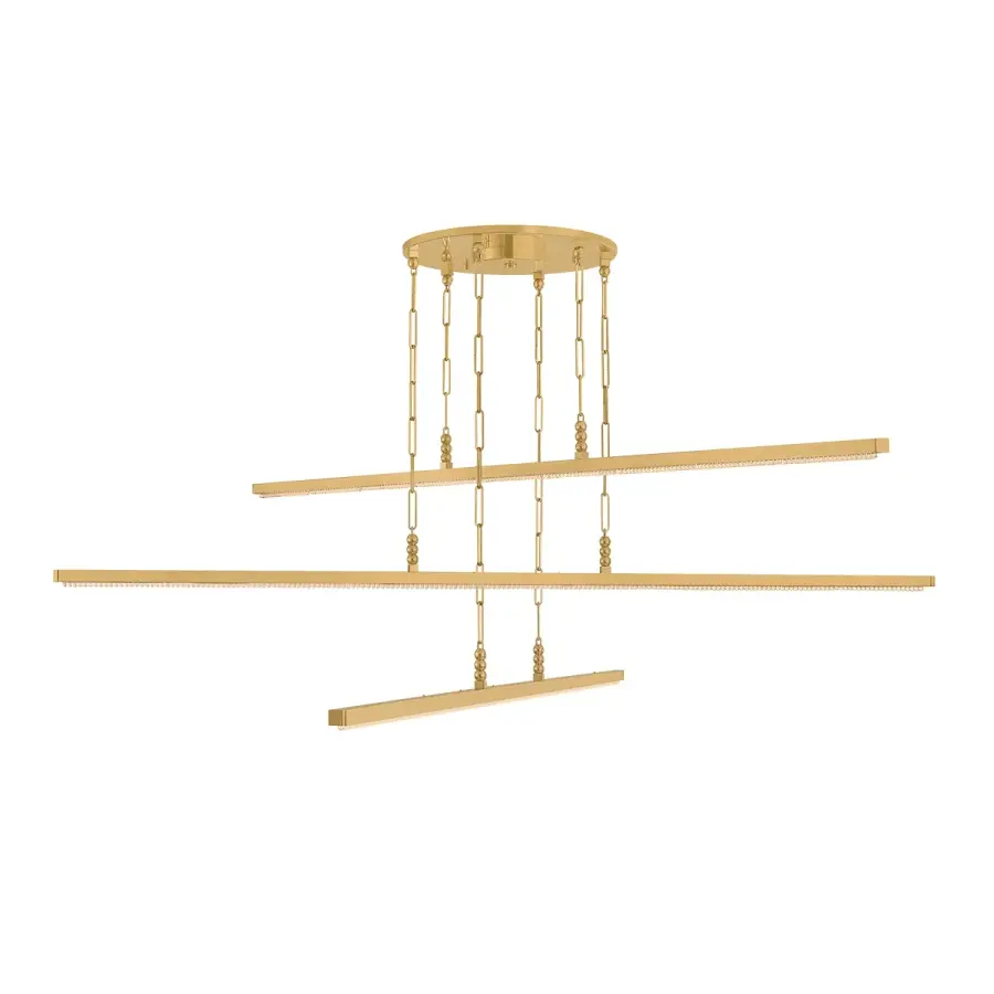 Cortina LED Chandelier in Vintage Brass