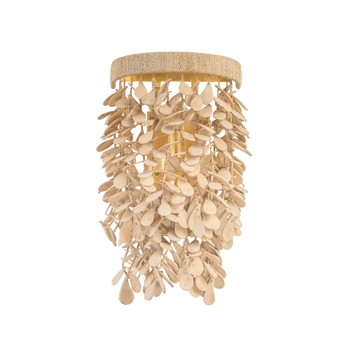 Naxos Two Light Wall Sconce in Vintage Gold Leaf