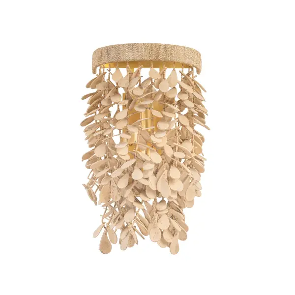Naxos Two Light Wall Sconce in Vintage Gold Leaf