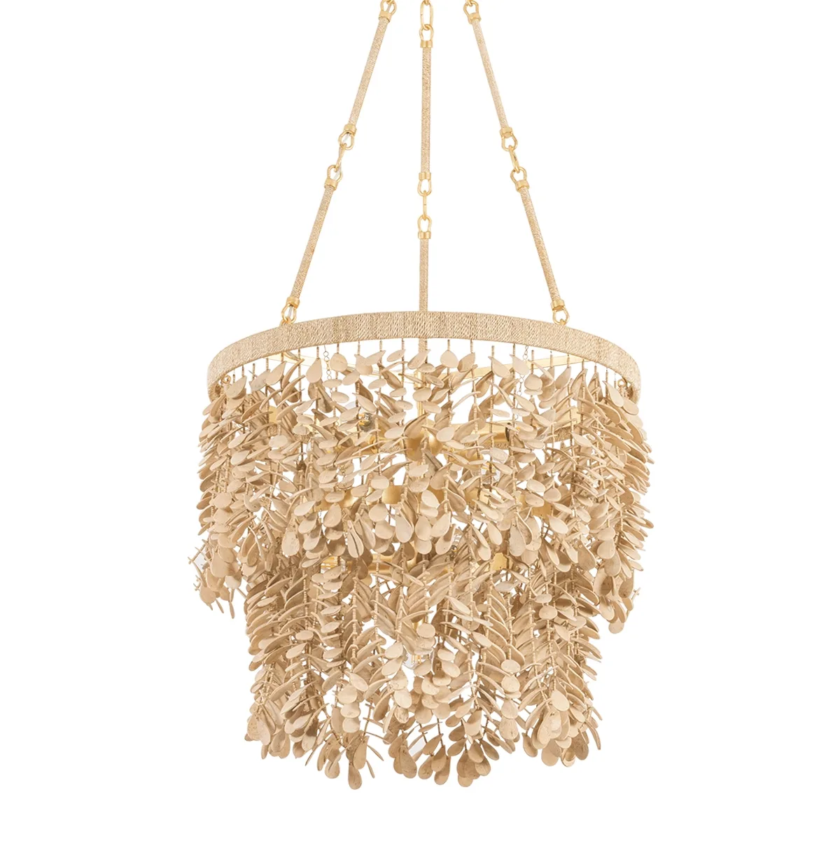 Naxos Eight Light Chandelier in Vintage Gold Leaf
