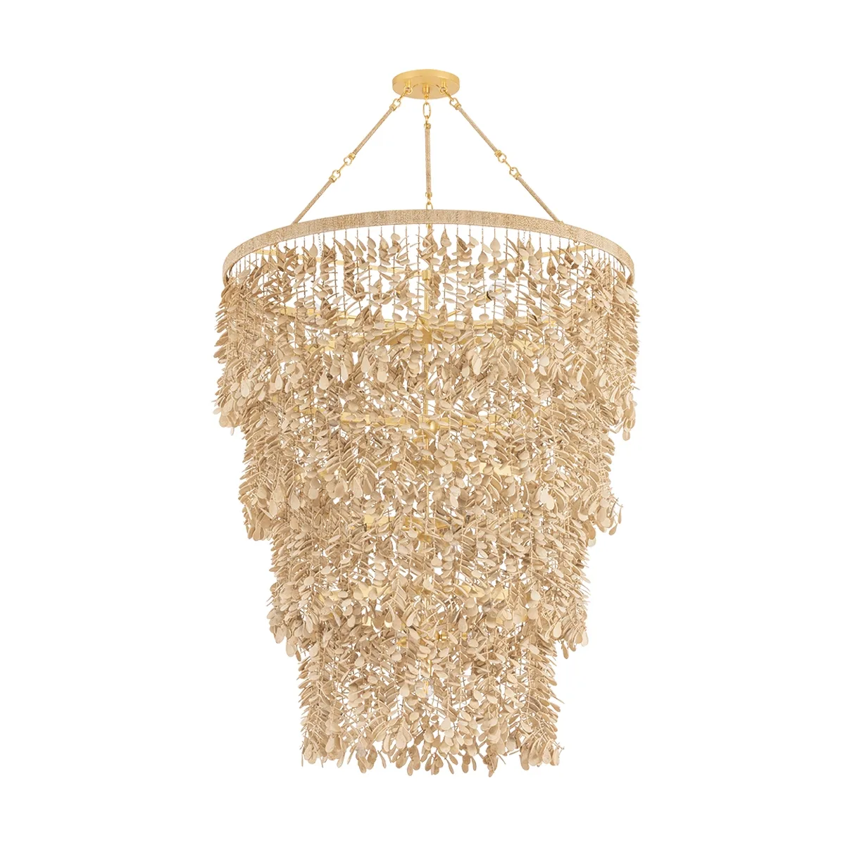 Naxos 18-Light Chandelier in Vintage Gold Leaf