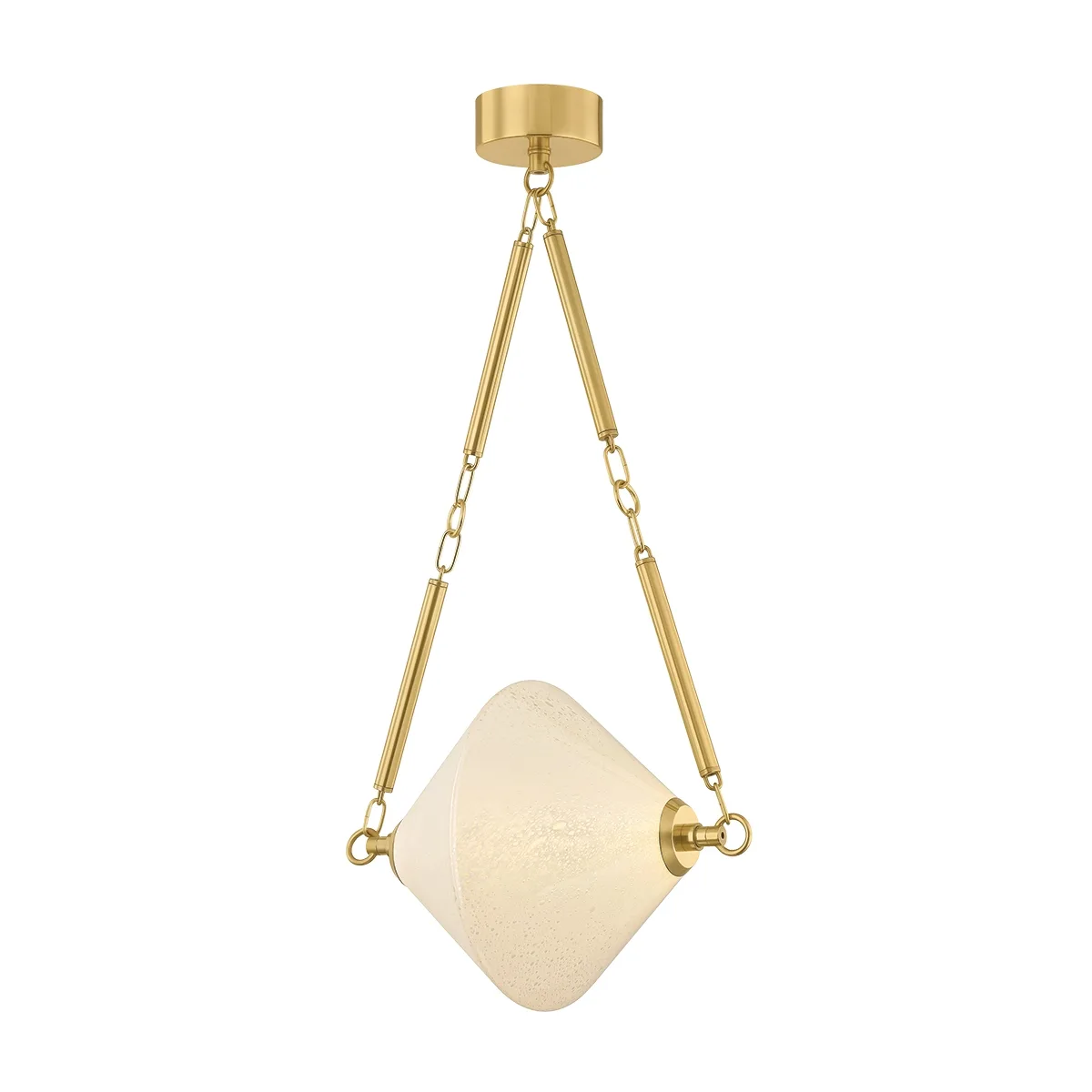 Solara LED Pendant in Vintage Polished Brass