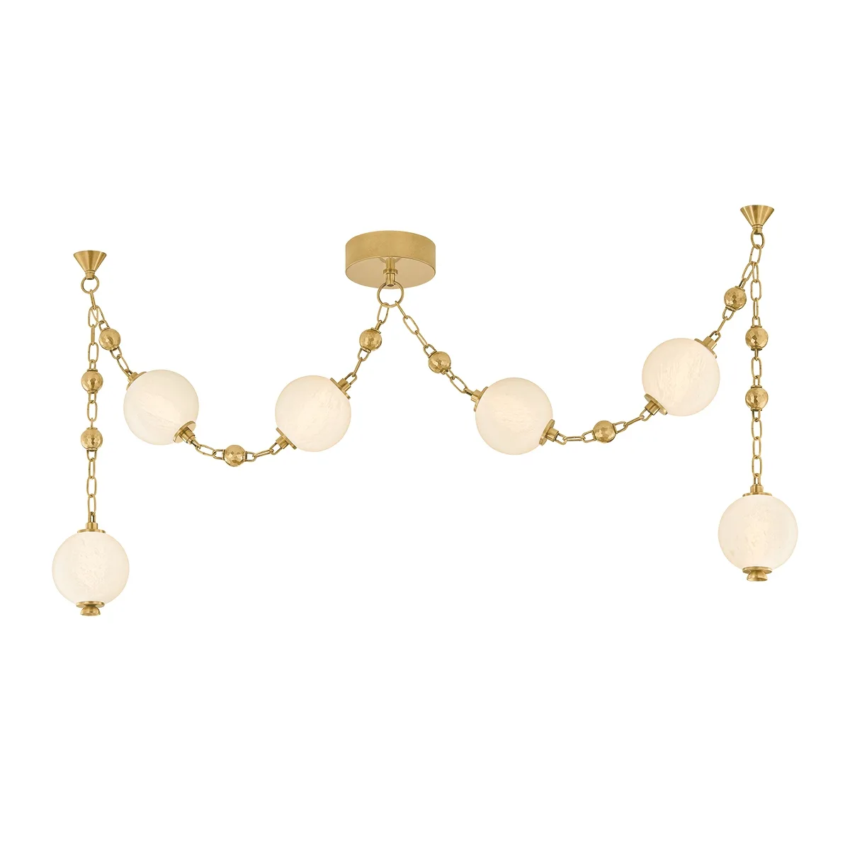 Corda LED Linear Pendant in Vintage Brass