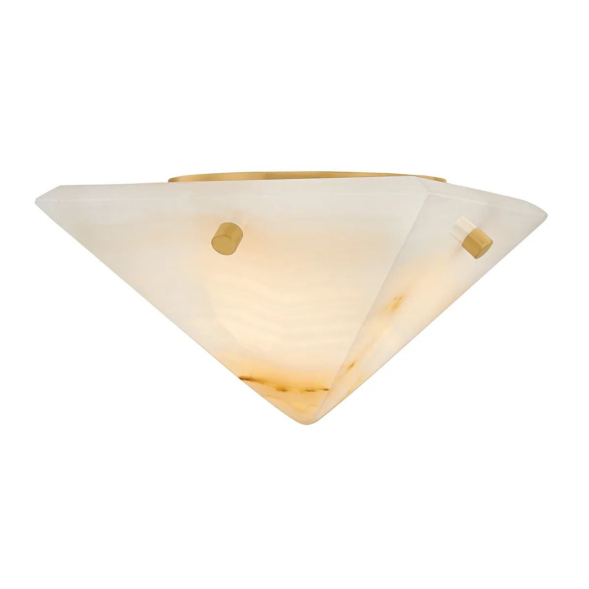 Geo LED Flush Mount in Vintage Brass