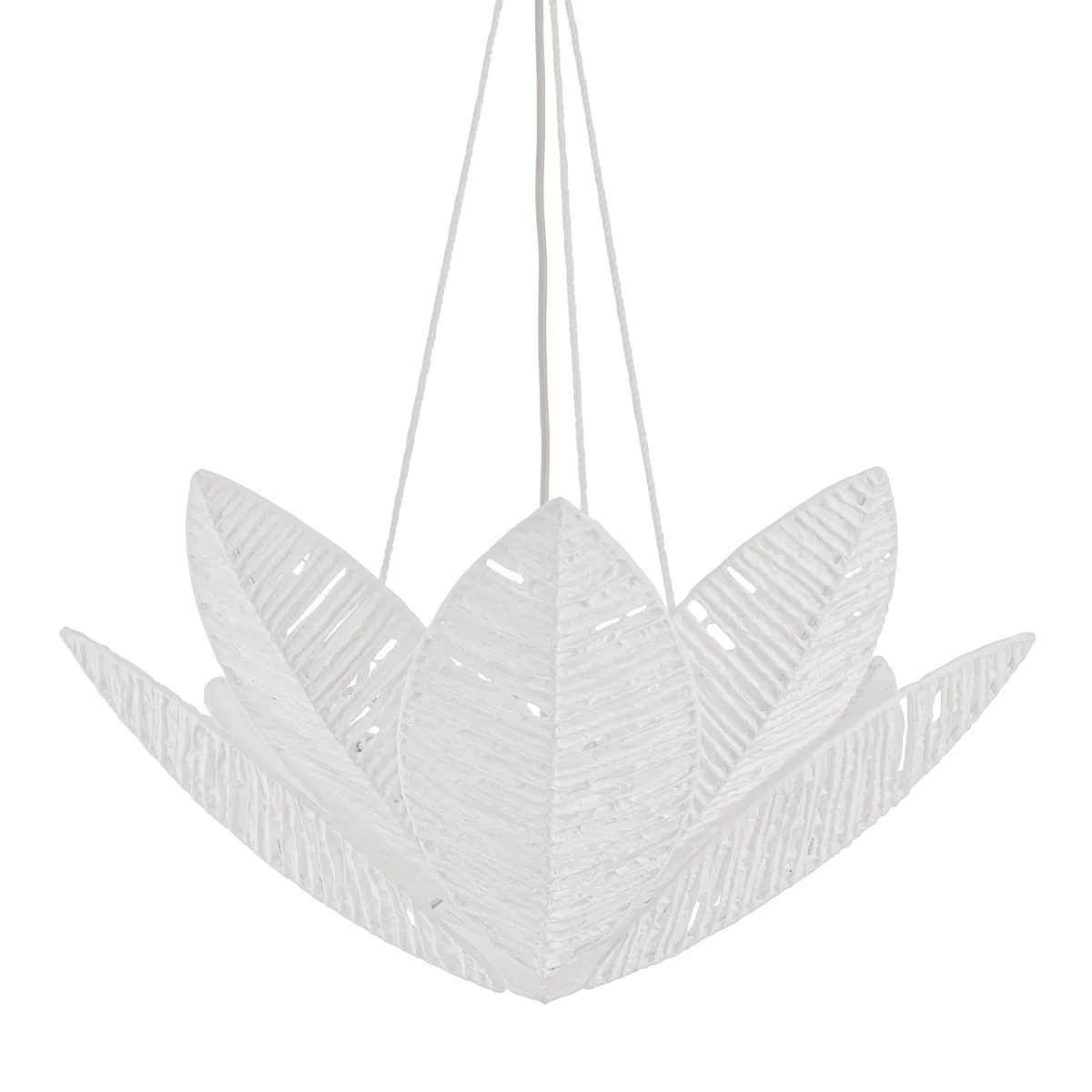 Azores Three Light Chandelier in Warm Silver Leaf