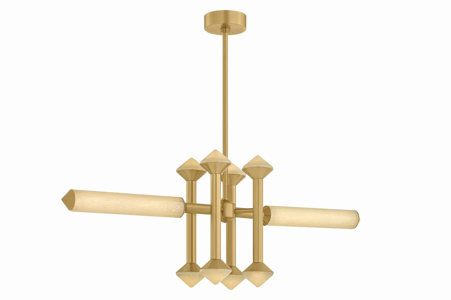 Hydra 10-Light LED Linear Chandelier in Vintage Brass