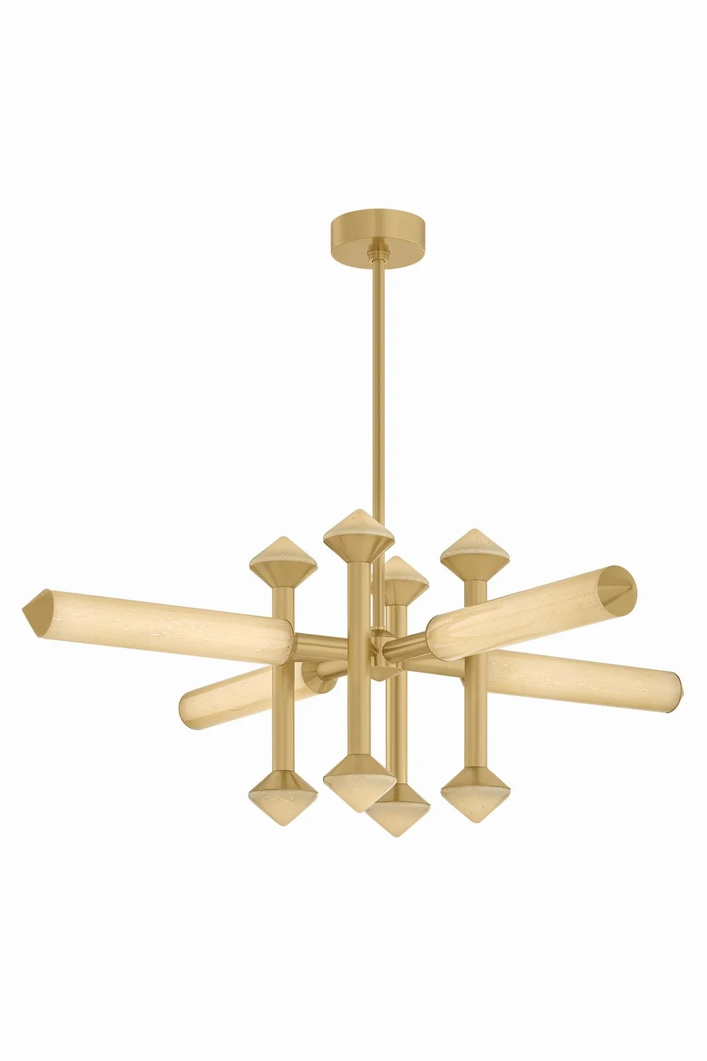 Hydra 12-Light LED Linear Chandelier in Vintage Brass