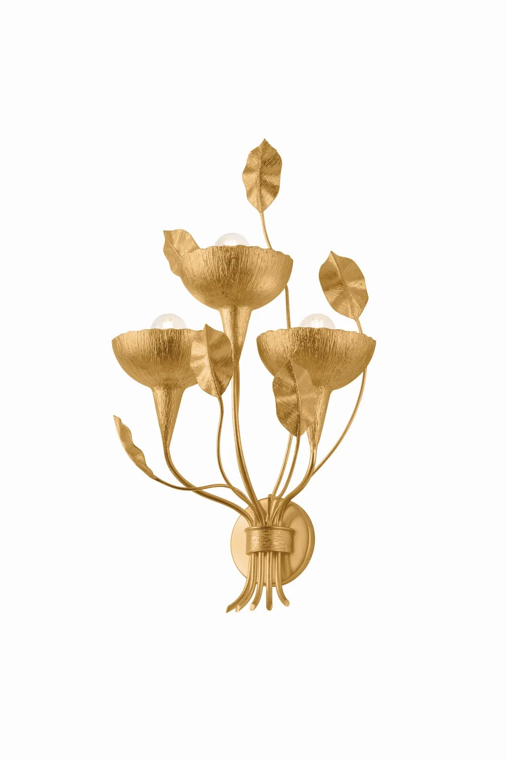 Innsbruck Three Light Wall Sconce in Vintage Gold Leaf