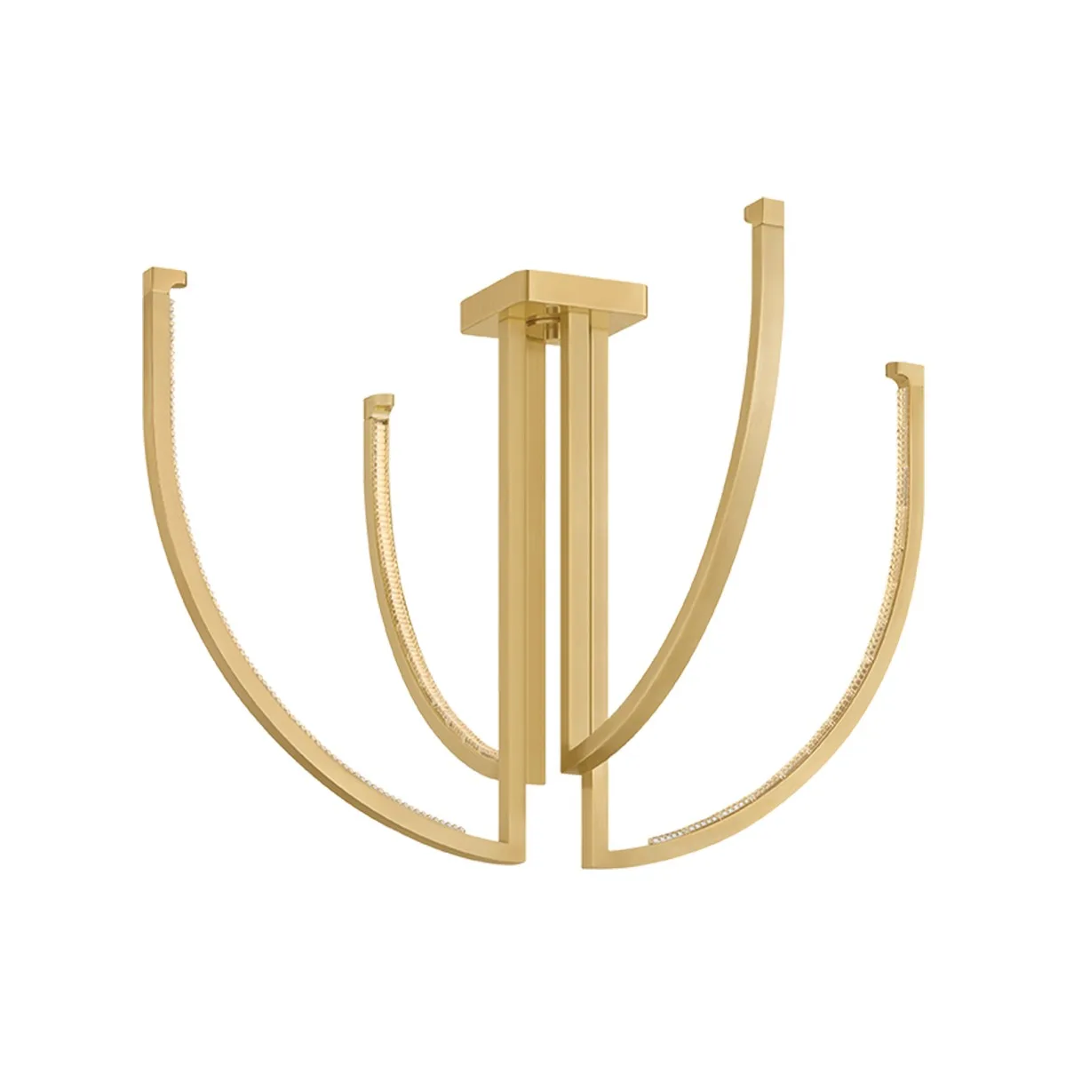Frankfurt LED Chandelier in Vintage Brass