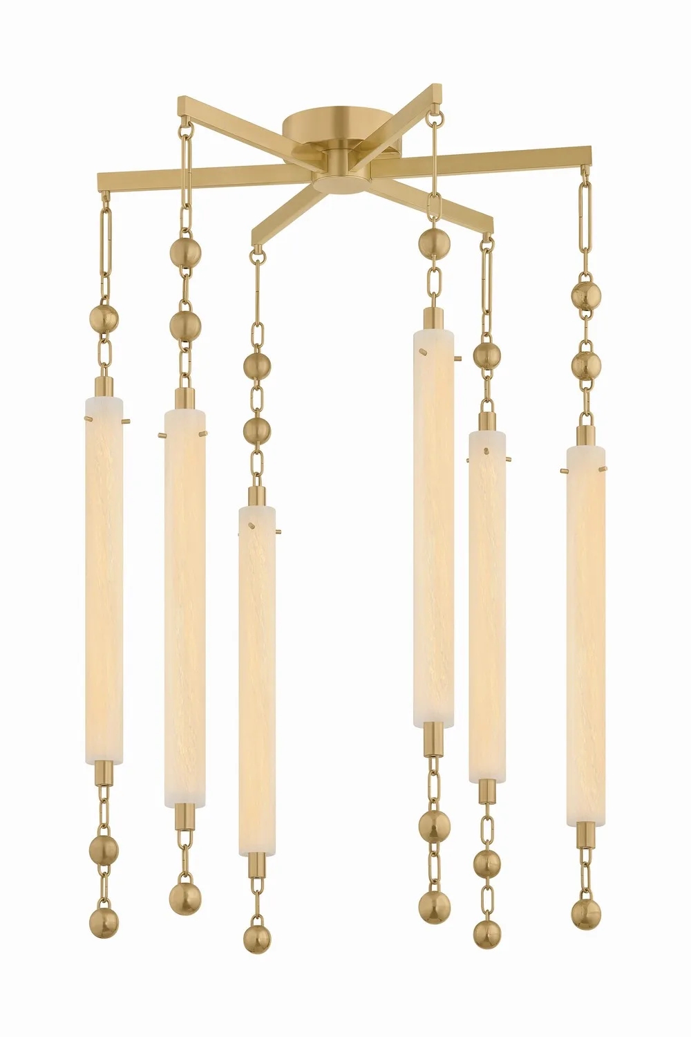 Parigi LED Chandelier in Vintage Brass