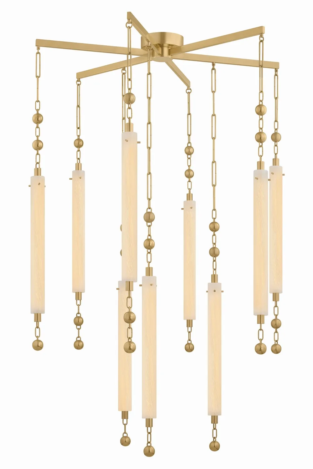 Parigi LED Chandelier in Vintage Brass