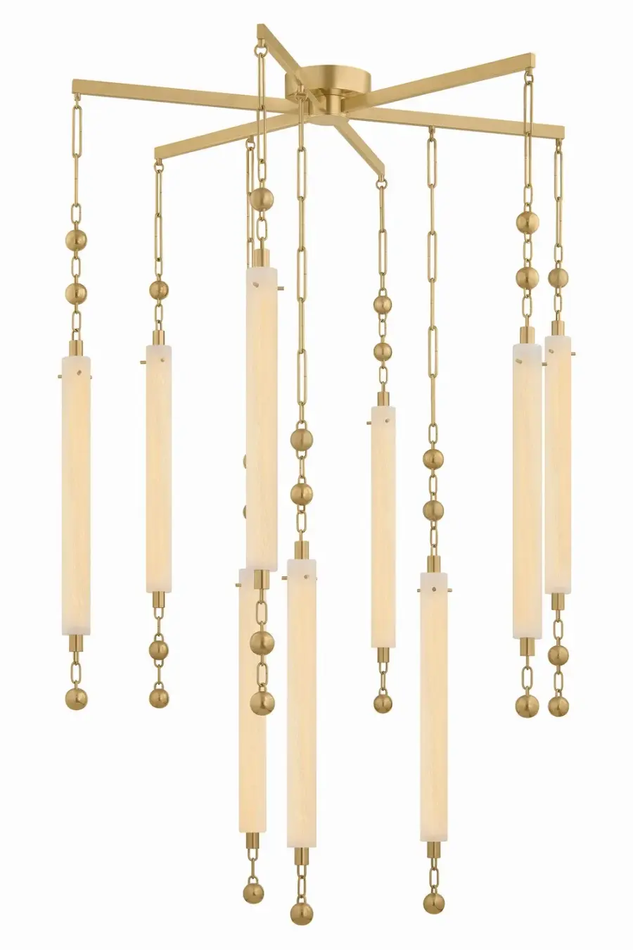 Parigi LED Chandelier in Vintage Brass